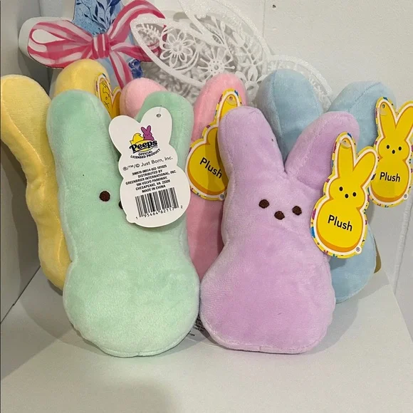 Customizable Pastel Peep Plush Bunny - Choose 1 - Picture 1 of 6